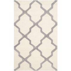 CAMBRIDGE, IVORY / SILVER, 3' X 5', Area Rug, CAM121Y-3