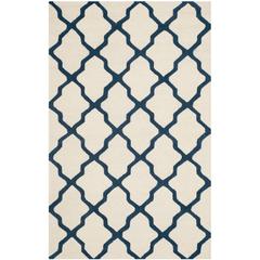 CAMBRIDGE, IVORY / NAVY, 5' X 8', Area Rug, CAM121Z-5