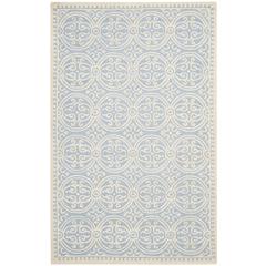 CAMBRIDGE, LIGHT BLUE / IVORY, 5' X 8', Area Rug, CAM123A-5