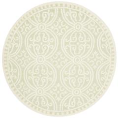 CAMBRIDGE, LIGHT GREEN / IVORY, 4' X 4' Round, Area Rug