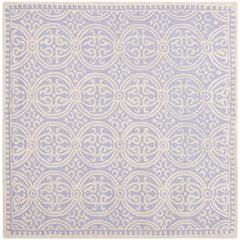 CAMBRIDGE, LAVANDER / IVORY, 4' X 4' Square, Area Rug