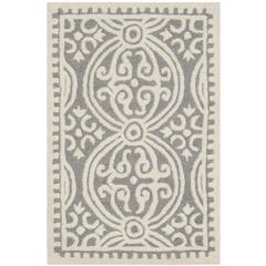 CAMBRIDGE, SILVER / IVORY, 2' X 3', Area Rug, CAM123D-2