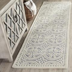 CAMBRIDGE, SILVER / IVORY, 2'-6" X 4', Area Rug, CAM123D-24