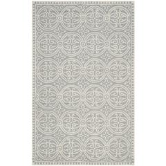 CAMBRIDGE, SILVER / IVORY, 5' X 8', Area Rug, CAM123D-5