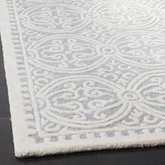 CAMBRIDGE, SILVER / IVORY, 6' X 9', Area Rug, CAM123D-6