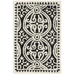 CAMBRIDGE, BLACK / IVORY, 2' X 3', Area Rug, CAM123E-2