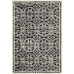 CAMBRIDGE, BLACK / IVORY, 4' X 6', Area Rug, CAM123E-4