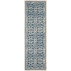 CAMBRIDGE, NAVY BLUE / IVORY, 2'-6" X 10', Area Rug, CAM123G-210