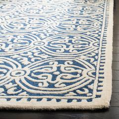 CAMBRIDGE, NAVY BLUE / IVORY, 5' X 8', Area Rug, CAM123G-5