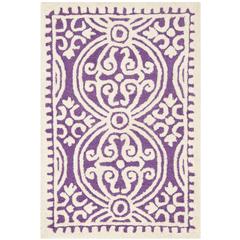 CAMBRIDGE, PURPLE / IVORY, 2' X 3', Area Rug, CAM123K-2