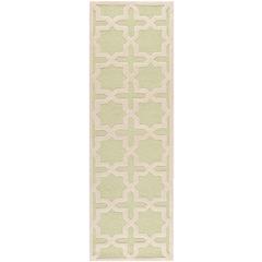 CAMBRIDGE, LIGHT GREEN / IVORY, 2'-6" X 6', Area Rug, CAM125B-26