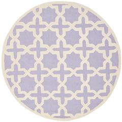 CAMBRIDGE, LAVANDER / IVORY, 6' X 6' Round, Area Rug, CAM125C-6R