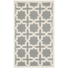 CAMBRIDGE, SILVER / IVORY, 2' X 3', Area Rug, CAM125D-2