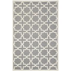 CAMBRIDGE, SILVER / IVORY, 6' X 9', Area Rug, CAM125D-6