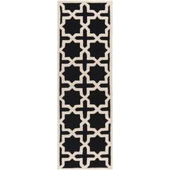 CAMBRIDGE, BLACK / IVORY, 2'-6" X 10', Area Rug, CAM125E-210