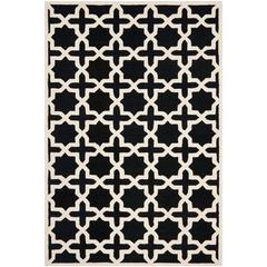 CAMBRIDGE, BLACK / IVORY, 6' X 9', Area Rug, CAM125E-6