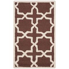 CAMBRIDGE, DARK BROWN / IVORY, 2'-6" X 4', Area Rug, CAM125H-24