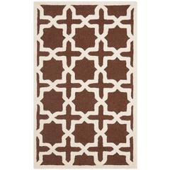 CAMBRIDGE, DARK BROWN / IVORY, 2' X 3', Area Rug, CAM125H-2