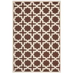 CAMBRIDGE, DARK BROWN / IVORY, 6' X 9', Area Rug, CAM125H-6