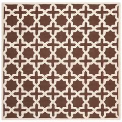 CAMBRIDGE, DARK BROWN / IVORY, 6' X 6' Square, Area Rug, CAM125H-6SQ
