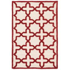 CAMBRIDGE, IVORY / RUST, 4' X 6', Area Rug, CAM125I-4