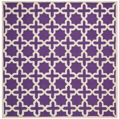 CAMBRIDGE, PURPLE / IVORY, 6' X 6' Square, Area Rug, CAM125K-6SQ
