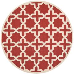 CAMBRIDGE, RUST / IVORY, 6' X 6' Round, Area Rug, CAM125L-6R