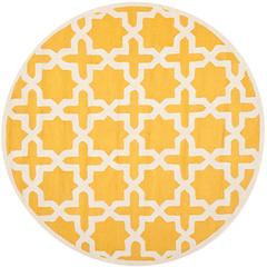 CAMBRIDGE, GOLD / IVORY, 4' X 4' Round, Area Rug, CAM125Q-4R