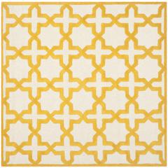 CAMBRIDGE, IVORY / GOLD, 6' X 6' Square, Area Rug, CAM125U-6SQ