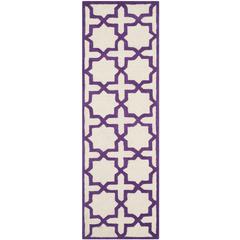 CAMBRIDGE, IVORY / PURPLE, 2'-6" X 8', Area Rug, CAM125V-28