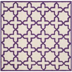 CAMBRIDGE, IVORY / PURPLE, 6' X 6' Square, Area Rug, CAM125V-6SQ