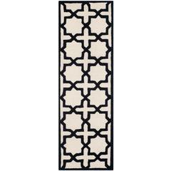 CAMBRIDGE, IVORY / BLACK, 2'-6" X 8', Area Rug, CAM125W-28