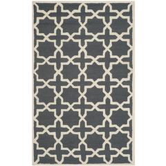 CAMBRIDGE, DARK GREY / IVORY, 4' X 6', Area Rug, CAM125X-4