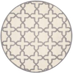 CAMBRIDGE, IVORY / SILVER, 6' X 6' Round, Area Rug, CAM125Y-6R