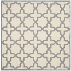 CAMBRIDGE, IVORY / SILVER, 6' X 6' Square, Area Rug, CAM125Y-6SQ