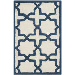 CAMBRIDGE, IVORY / NAVY, 2'-6" X 4', Area Rug, CAM125Z-24