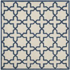 CAMBRIDGE, IVORY / NAVY, 6' X 6' Square, Area Rug, CAM125Z-6SQ