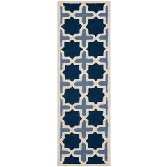 CAMBRIDGE, BLUE / IVORY, 2'-6" X 10', Area Rug, CAM127A-210