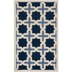CAMBRIDGE, BLUE / IVORY, 3' X 5', Area Rug, CAM127A-3