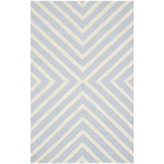 CAMBRIDGE, LIGHT BLUE / IVORY, 3' X 5', Area Rug, CAM129A-3