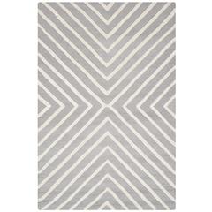 CAMBRIDGE, SILVER / IVORY, 4' X 6', Area Rug, CAM129D-4