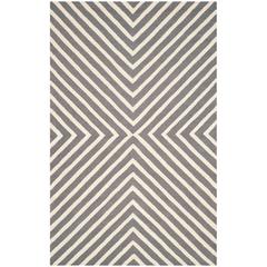 CAMBRIDGE, DARK GREY / IVORY, 5' X 8', Area Rug, CAM129X-5