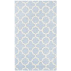CAMBRIDGE, LIGHT BLUE / IVORY, 3' X 5', Area Rug, CAM130A-3