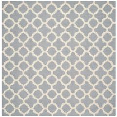 CAMBRIDGE, SILVER / IVORY, 6' X 6' Square, Area Rug, CAM130D-6SQ