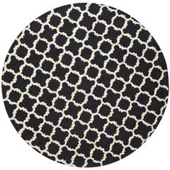 CAMBRIDGE, BLACK / IVORY, 6' X 6' Round, Area Rug, CAM130E-6R