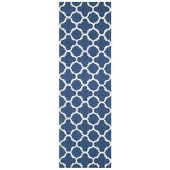 CAMBRIDGE, NAVY / IVORY, 2'-6" X 12', Area Rug, CAM130G-212