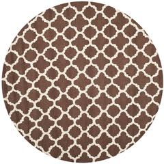 CAMBRIDGE, DARK BROWN / IVORY, 6' X 6' Round, Area Rug, CAM130H-6R