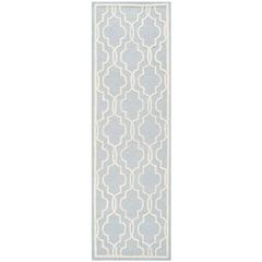 CAMBRIDGE, LIGHT BLUE / IVORY, 2'-6" X 10', Area Rug, CAM131A-210