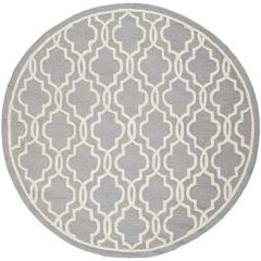 CAMBRIDGE, SILVER / IVORY, 6' X 6' Round, Area Rug, CAM131D-6R
