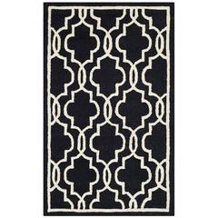 CAMBRIDGE, BLACK / IVORY, 3' X 5', Area Rug, CAM131E-3